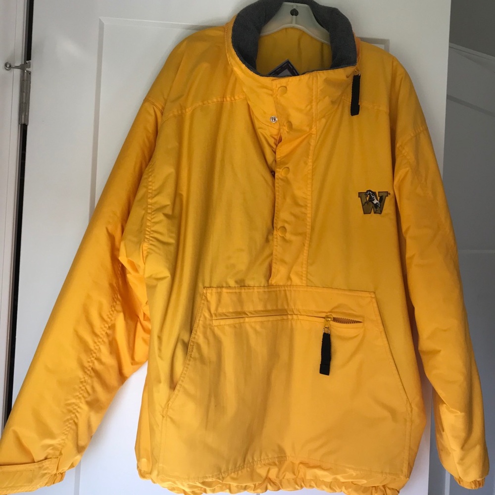Gold Winter Coat with detachable hood w/ WMU  logo